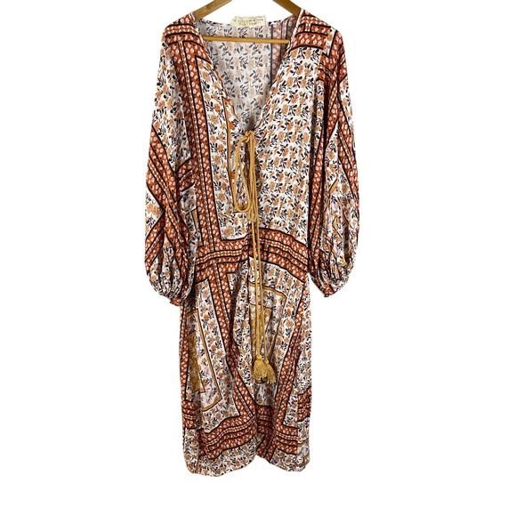 Jen’s Pirate Booty Boho Roma La Perouse Dress in Roma Gold Size Medium - Picture 6 of 13